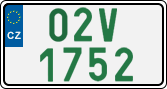 License plate of the Czech Republic, Oldtimers (2001)