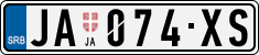 License plate of Serbia, Cars