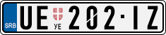License plate of Serbia, Cars