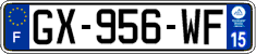 French license plate, SIV (ordinary)
