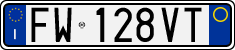 License plate of Italy, Cars (1994 year series)