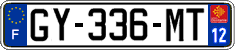 French license plate, SIV (ordinary)