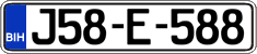 License plate of Bosnia and Herzegovina, Regular plates