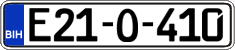 License plate of Bosnia and Herzegovina, Regular plates