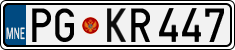 License plate of Montenegro, Cars