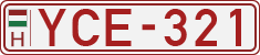 license plates of Hungary, Slow vehicles (red) (1990)