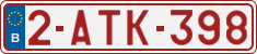 License plate of Belgium, Regular plates (2010)