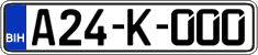 License plate of Bosnia and Herzegovina, Regular plates