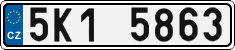 License plate of the Czech Republic, Cars (2001)