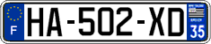 French license plate, SIV (ordinary)