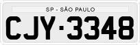 License plate of Brazil, Private owners (1990)