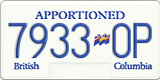 British Columbia, Apportioned (1234-5P)