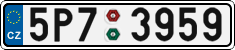 License plate of the Czech Republic, Cars (2001)