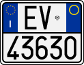 License plate of Italy, Motorcycles (1994 year series)