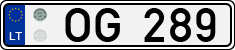 License plate of Lithuania, Trailers