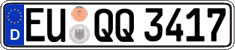 German license plate, Regular plates