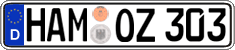 German license plate, Regular plates