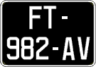 French license plate, SIV (oldtimers)