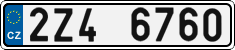 License plate of the Czech Republic, Cars (2001)