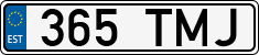 License plate of Estonia, Regular car plates