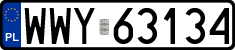 License plates of Poland, Regular car plates