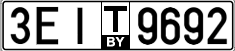 License plate Belarus, Transit plates (2004)