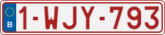 License plate of Belgium, Regular plates (2010)