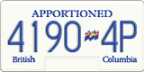 British Columbia, Apportioned (1234-5P)