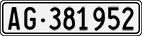 License plate of Switzerland, Cars