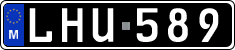 License plate of Malta, Oldtimers (ABC 123)