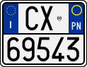 License plate of Italy, Motorcycles (1994 year series)