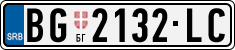 License plate of Serbia, Cars