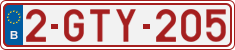 License plate of Belgium, Regular plates (2010)