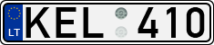 License plate of Lithuania, Cars