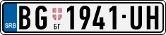 License plate of Serbia, Cars