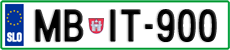 License plate of Slovenia, Cars