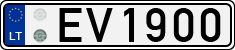 License plate of Lithuania, Electric vehicles