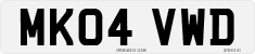License plate of the United Kingdom, 2001 year system