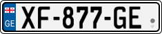 License plate of Georgia, Cars (2014)