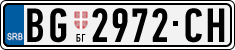 License plate of Serbia, Cars