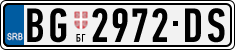 License plate of Serbia, Cars
