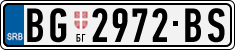 License plate of Serbia, Cars