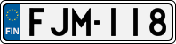 License plate of Finland, Cars