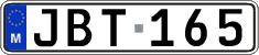 License plate of Malta, Regular plates (ABC 123)