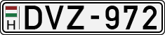 license plates of Hungary, Cars (1990)
