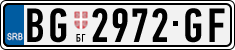 License plate of Serbia, Cars