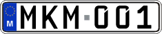 License plate of Malta, Regular plates (ABC 123)