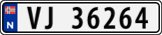 License plate of Norway, Cars