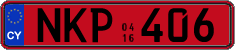 License plate of Cyprus, Rental cars