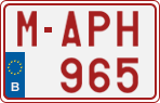 License plate of Belgium, Regular plates (2010)
